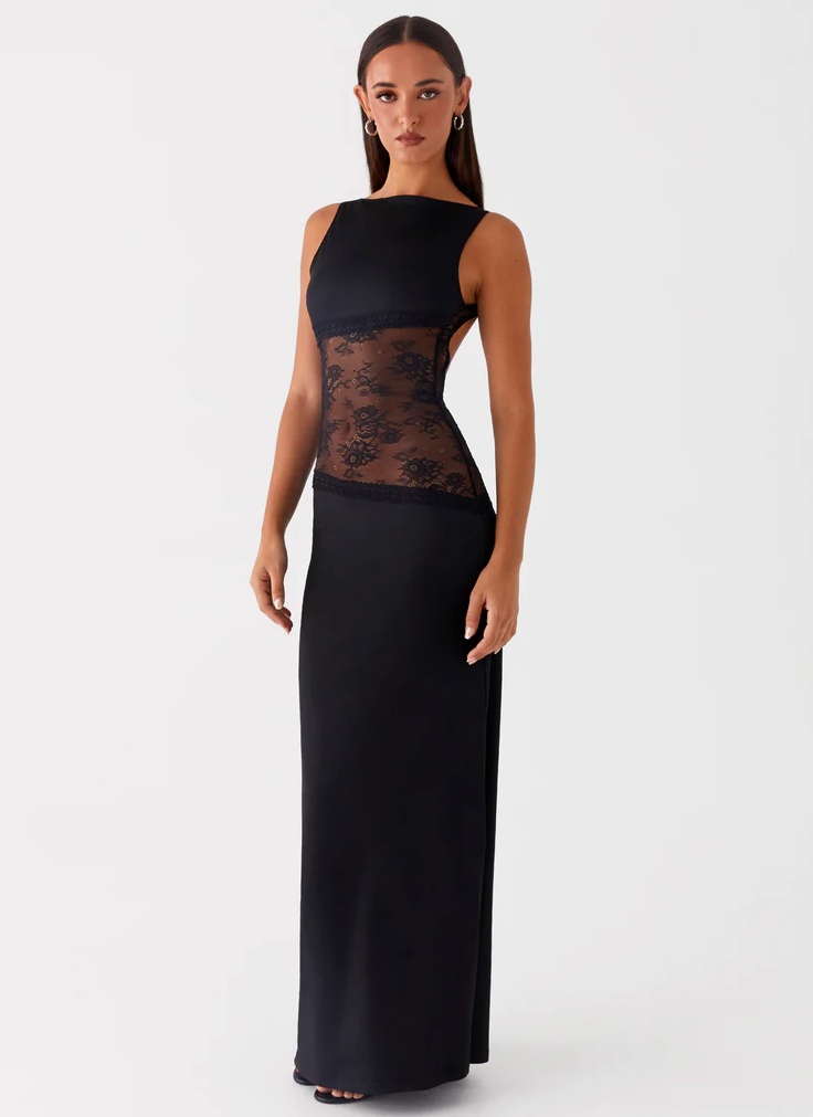 Black Lace Maxi Dress