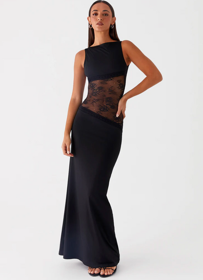 Black Lace Maxi Dress