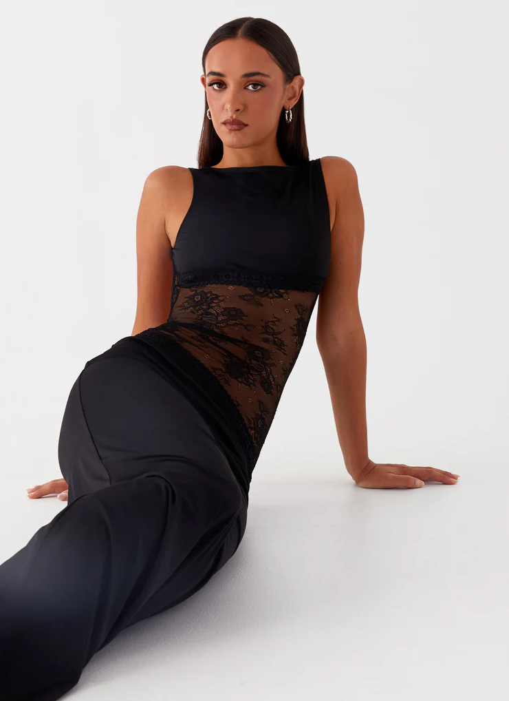 Black Lace Maxi Dress